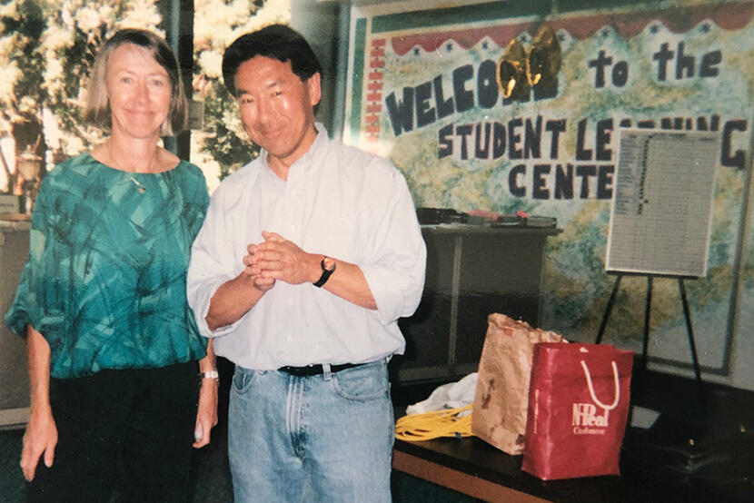 Caroline Kane and John Matsui at the UC Berkeley Student Learning Center