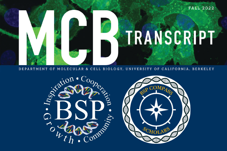 MCB Transcript Fall 2022 banner and BSP and COMPASS Scholars logos